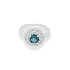 Gentle Blue Silver Ring