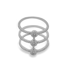 Three Dot Silver Ring