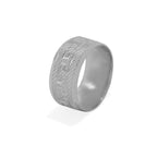 Patterned Shiny Silver Ring