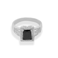 Black Flat Square Ring