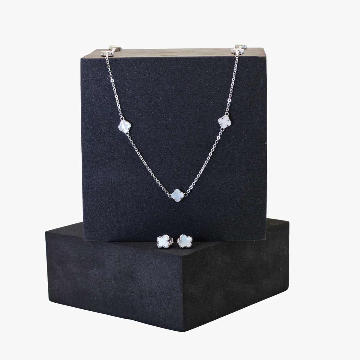 White Clover Silver Set