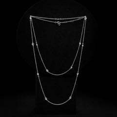 Long Silver Necklace