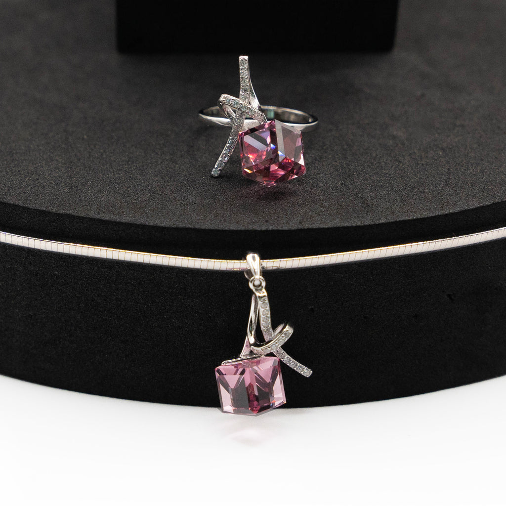 Pink Cube Ring