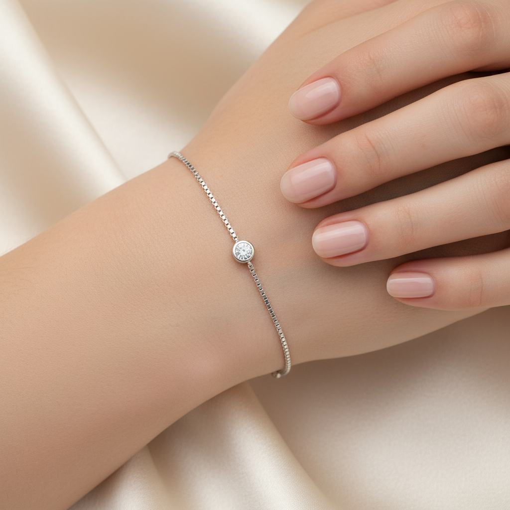 Minimal Crystal Stone Bracelet