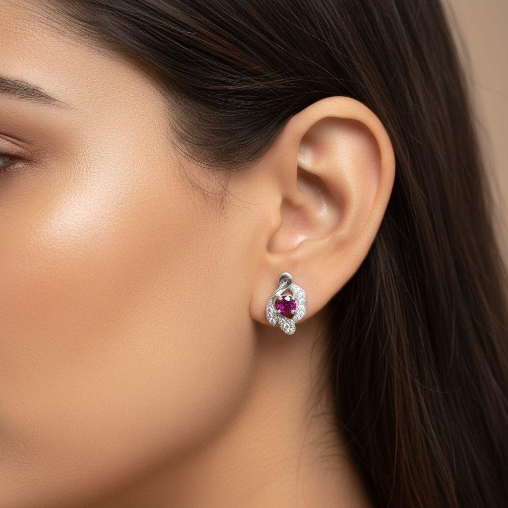 Pink Stone Studs