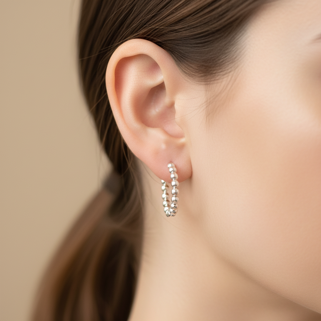 Beaded Hoops