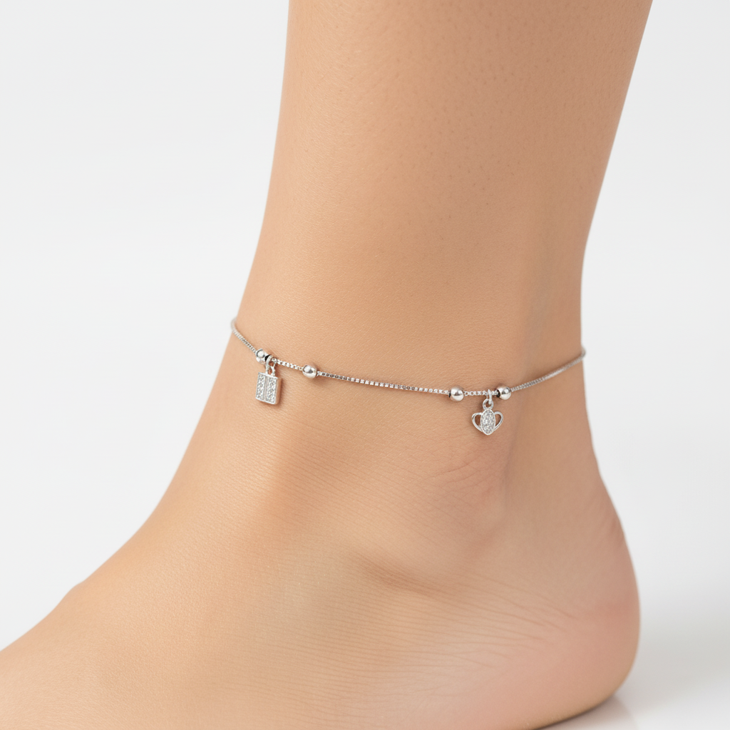Abstract Charms Anklet