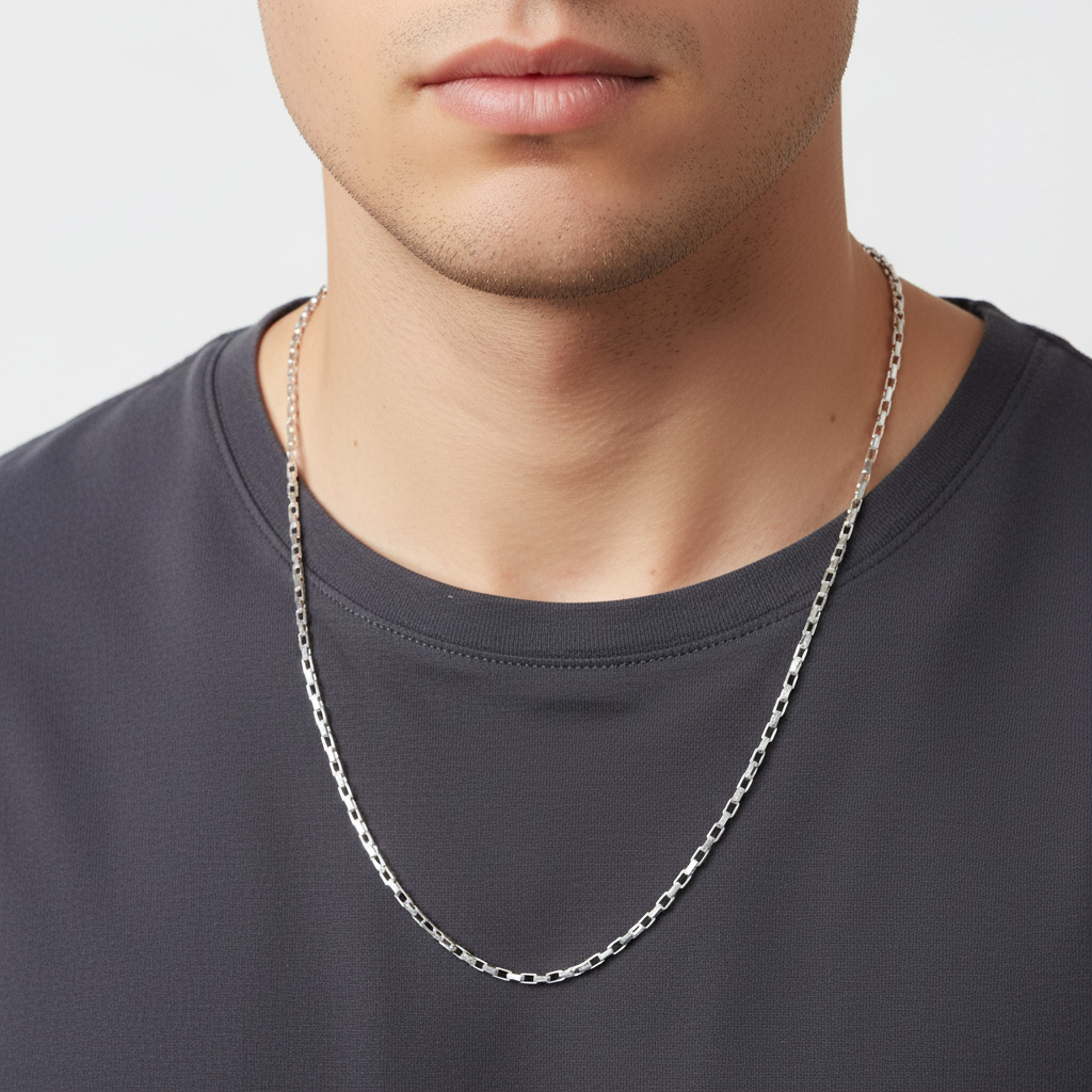 Linked Chain for Men 5mm, 22 Inches