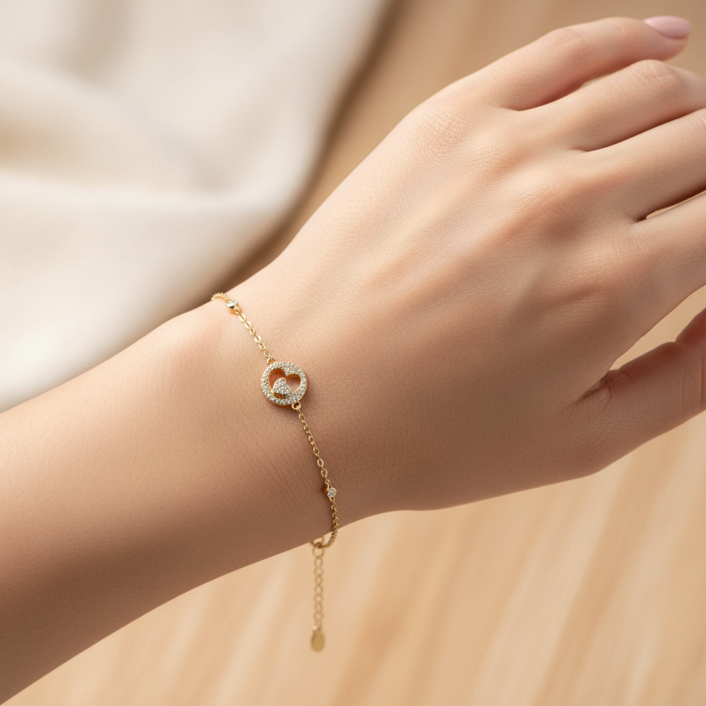 Heart Bracelet Gold Plated