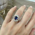 Oval Navy Blue