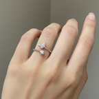 Butterfly - Size Adjustable Silver Ring