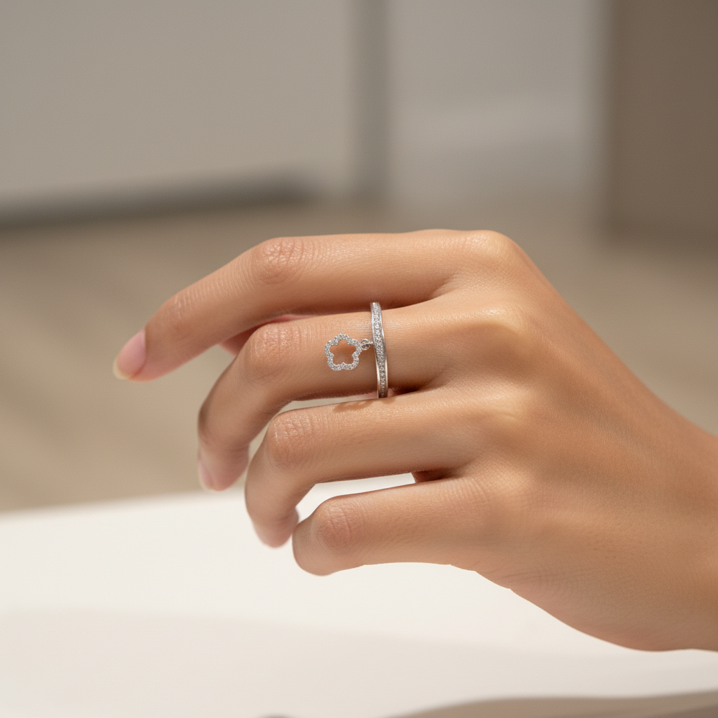 Dangling Flower Ring