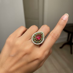 Turkish Drop Silver Ring