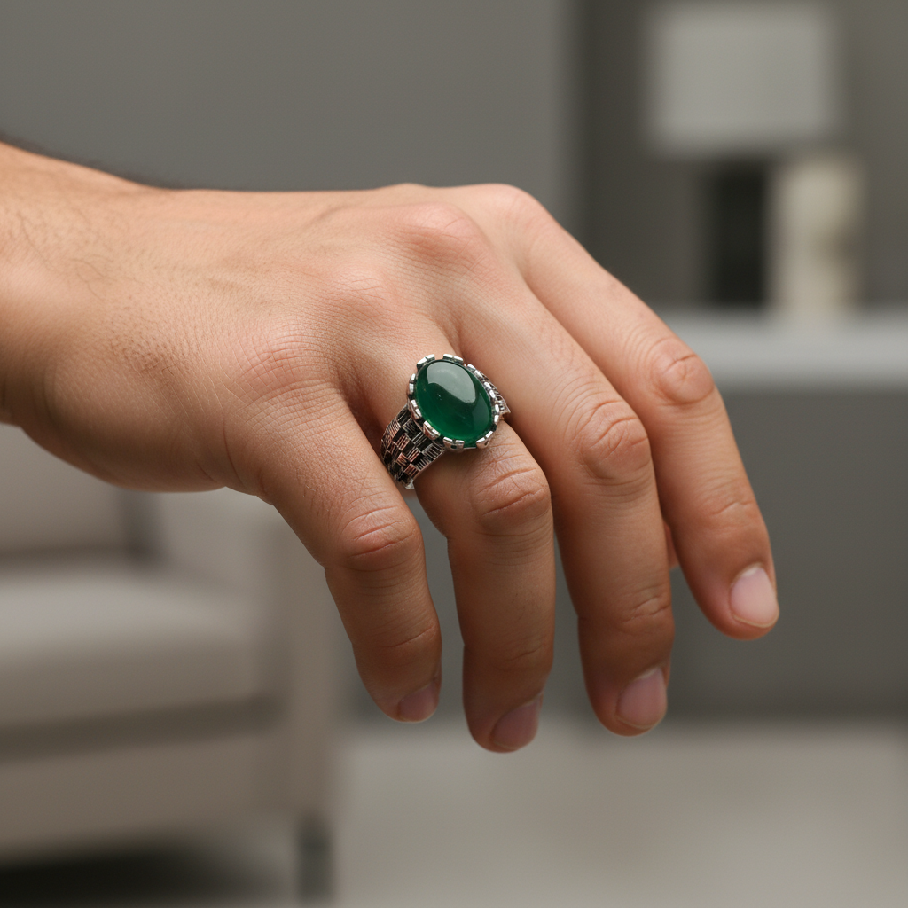 Green Checkered Ring