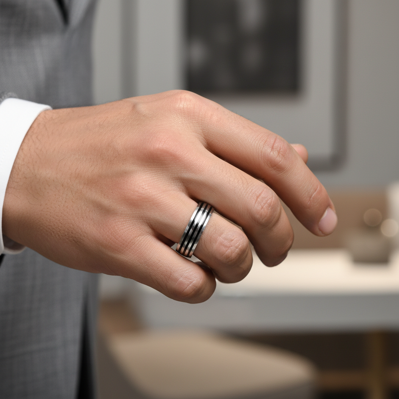 Striped Band Ring