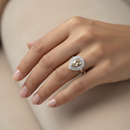 Light Olive Drop Shaped Ring