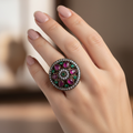 Oxidised Silver Turkish Ring