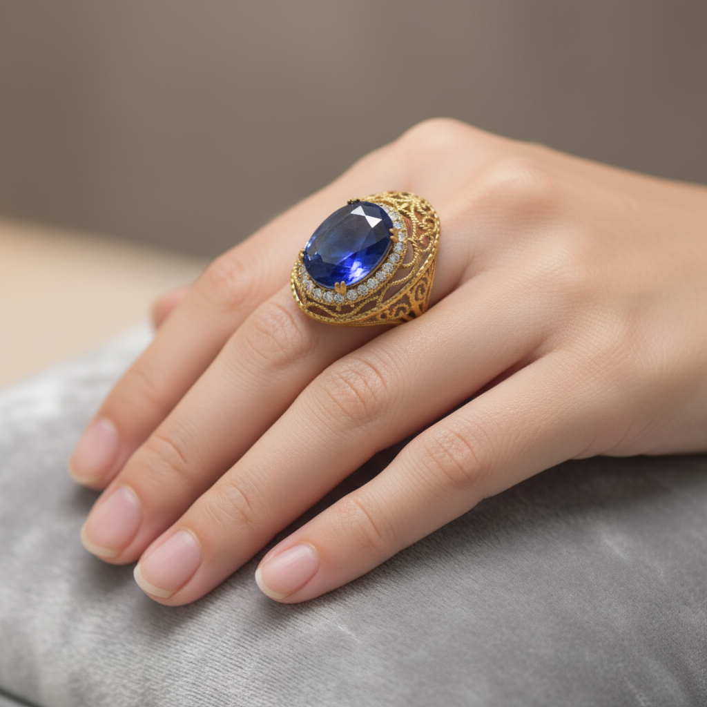 Oxidized Sterling Silver Turkish Ring