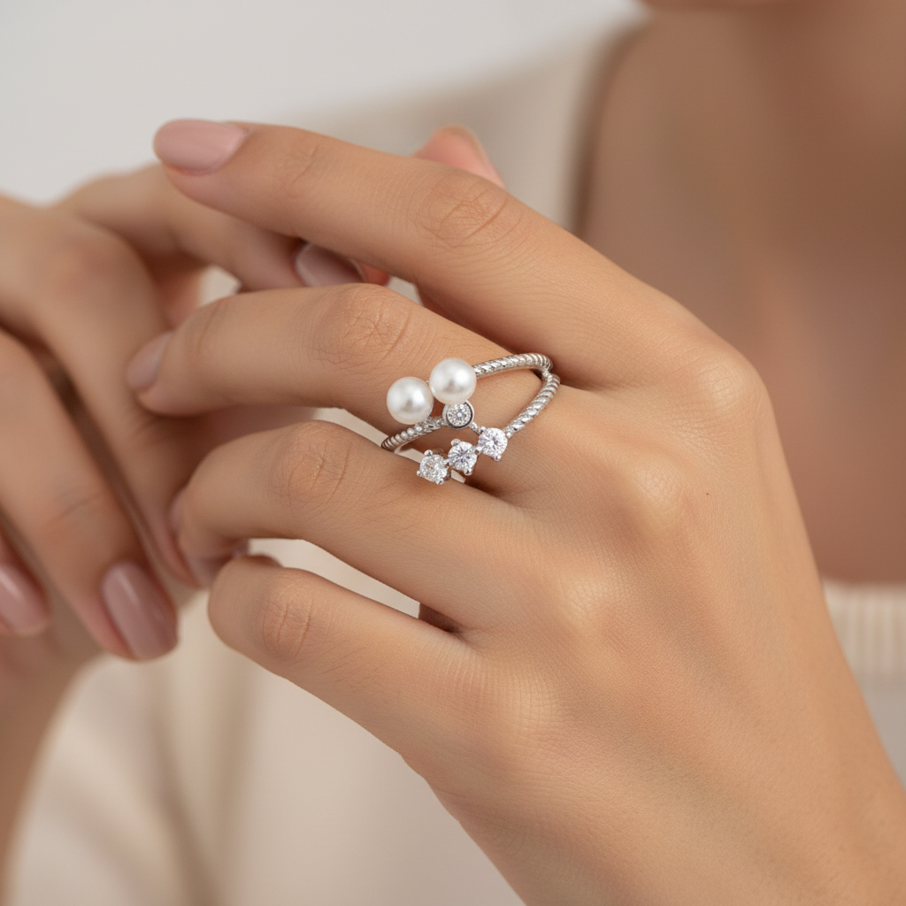 Pearl Band Ring