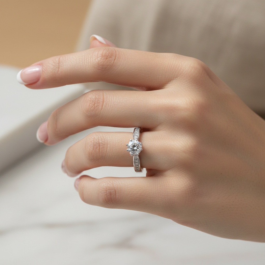 Single Stone Ring 8 Clawed