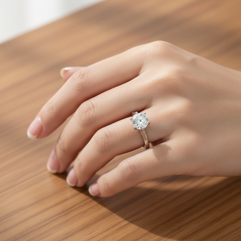 Single Stone Ring 4 Clawed