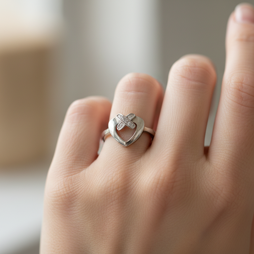 Sterling 925 Silver Ring with Zircon - Women.