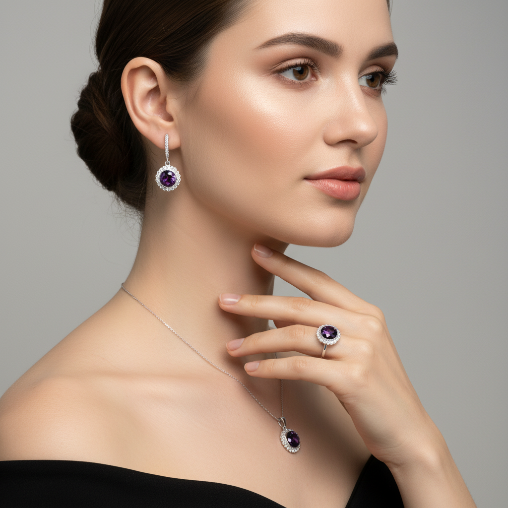Amethyst Stone Set