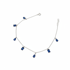 Sapphire Charm Anklet