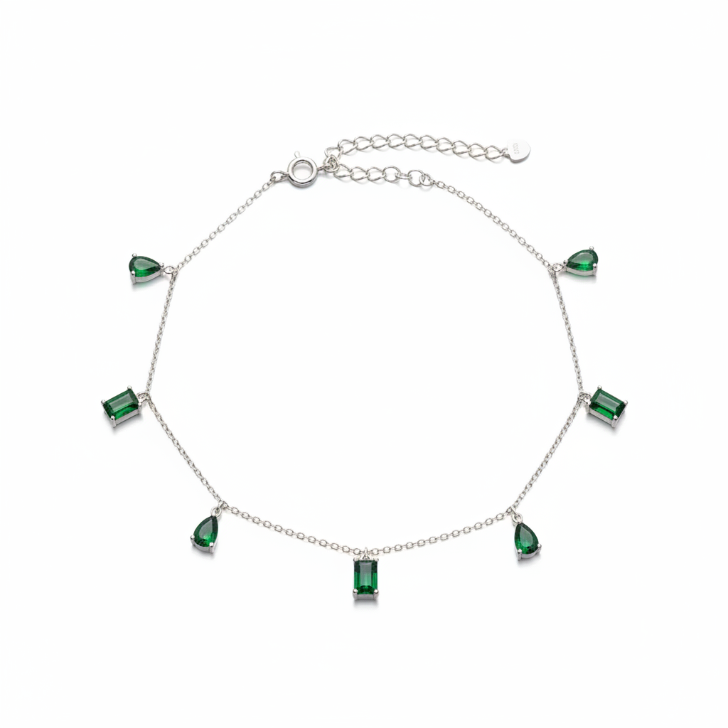 Emerald Charm Anklet