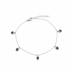 Navy Blue Charm Anklet