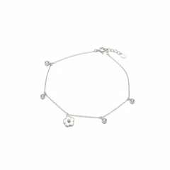 Enamel Flower Charm Anklet