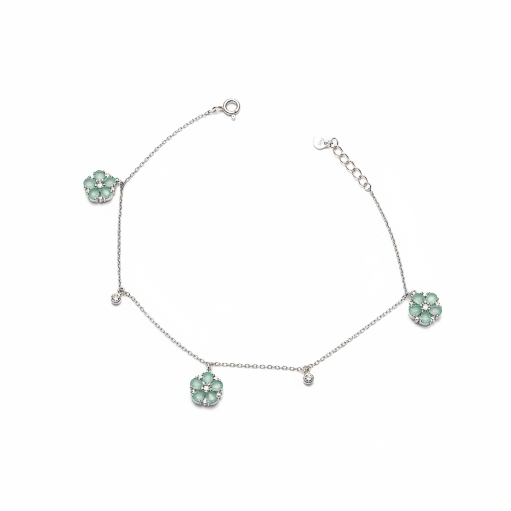 Floral Charm Anklet 02