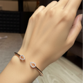 Rose Gold Tear Drop Bangle