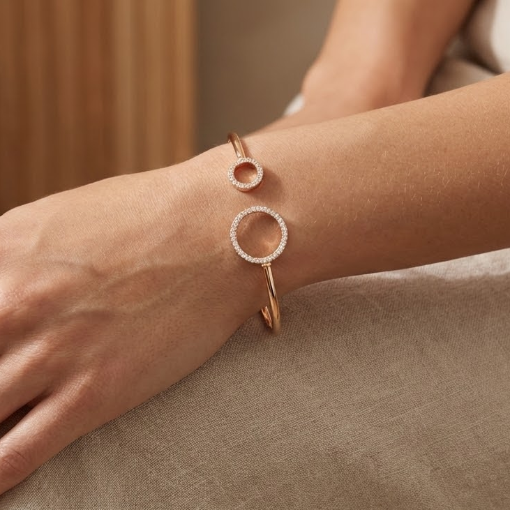 Gold Circles Bangle