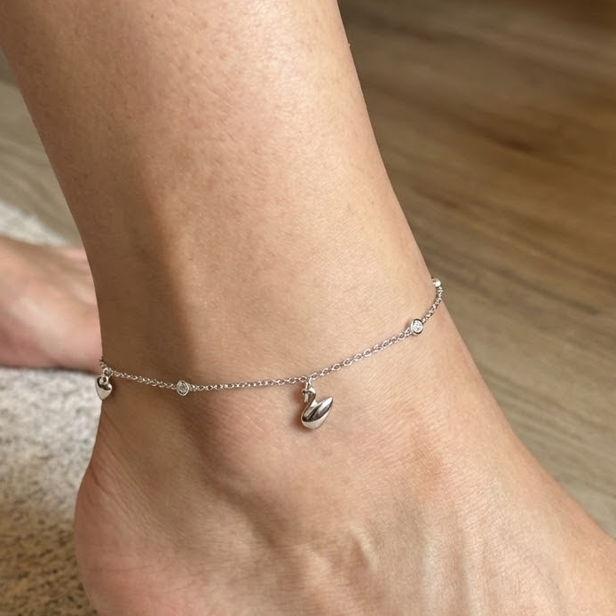 Swan Charm Anklet