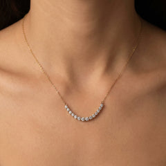 Curved Diamond Style Necklace
