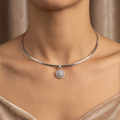 Floral Pendant Choker