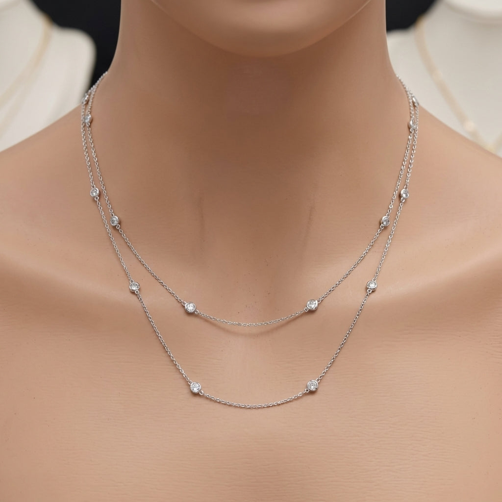 Long Silver Necklace