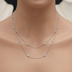 Long Silver Necklace