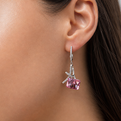 Pink Cube Earring