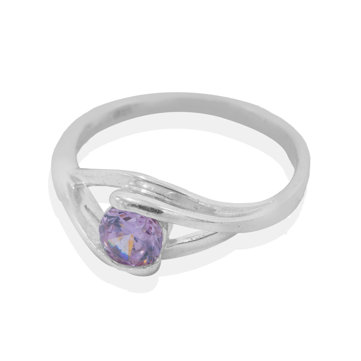 Simple Purple Zircon Ring