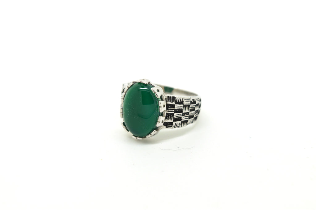 Green Checkered Ring