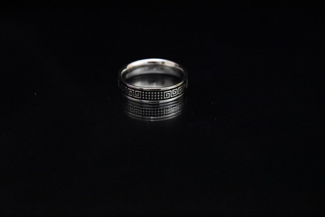 Black Dots Band Ring