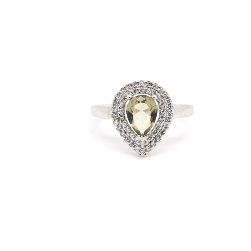 Light Olive Drop Shaped Ring
