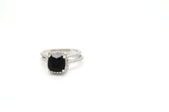 Black Stone Twin Rings