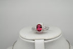 Pink Stone Silver Set