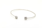 Open and Adjustable Square Design Bangle