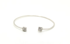 Open and Adjustable Square Design Bangle