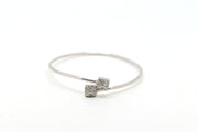 Open and Adjustable Square Design Bangle