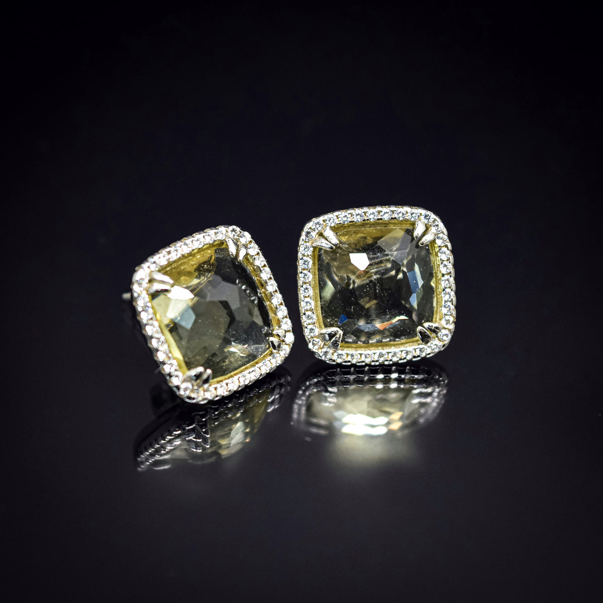 Yellow Zircon Earrings